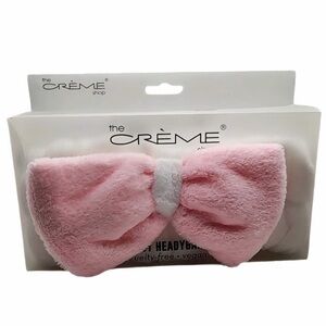 The Crème Shop Teddy Headband Pink/White New In box Face Wash Headband